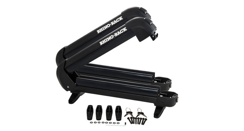 Rhino-Rack Universal Ski/Snowboard Carrier - Fits 3 Pairs of Skis or 2 Snowboards - Black-thumbmail-2