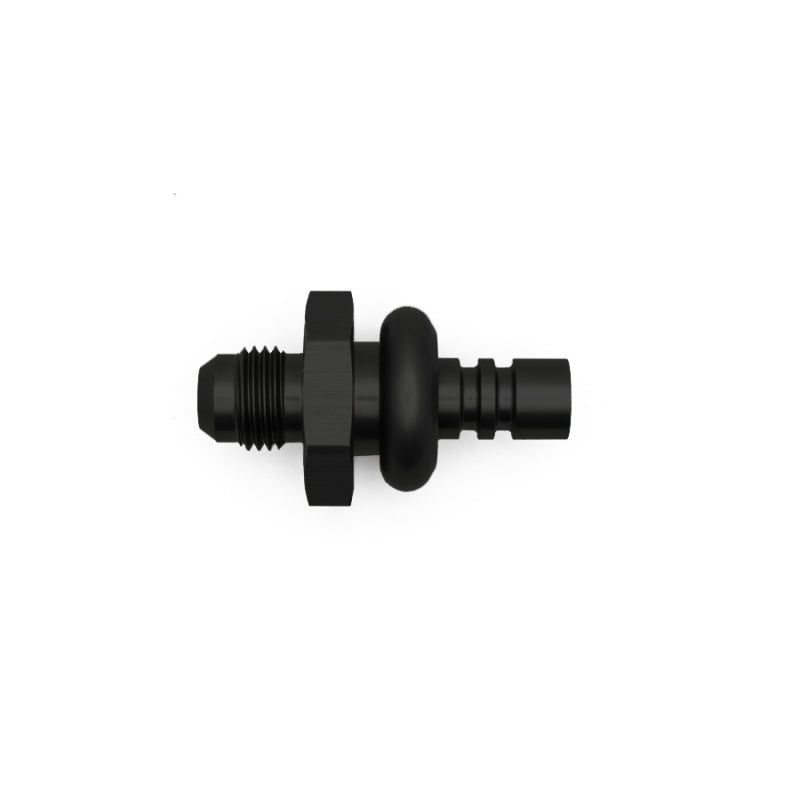 DeatschWerks 6AN Male Flare to 3/8in Ford Male EFI Quick Connect Adapter - Anodized Matte Black-thumbmail-1