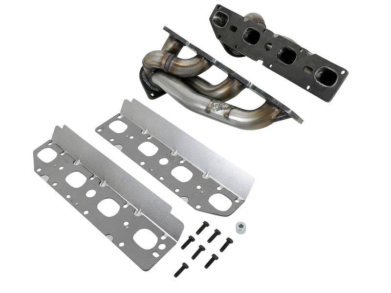 aFe Power Twisted Steel 304SS Shorty Header 09-18 Dodge Challenger / Charger V8-5.7L-thumbmail-2