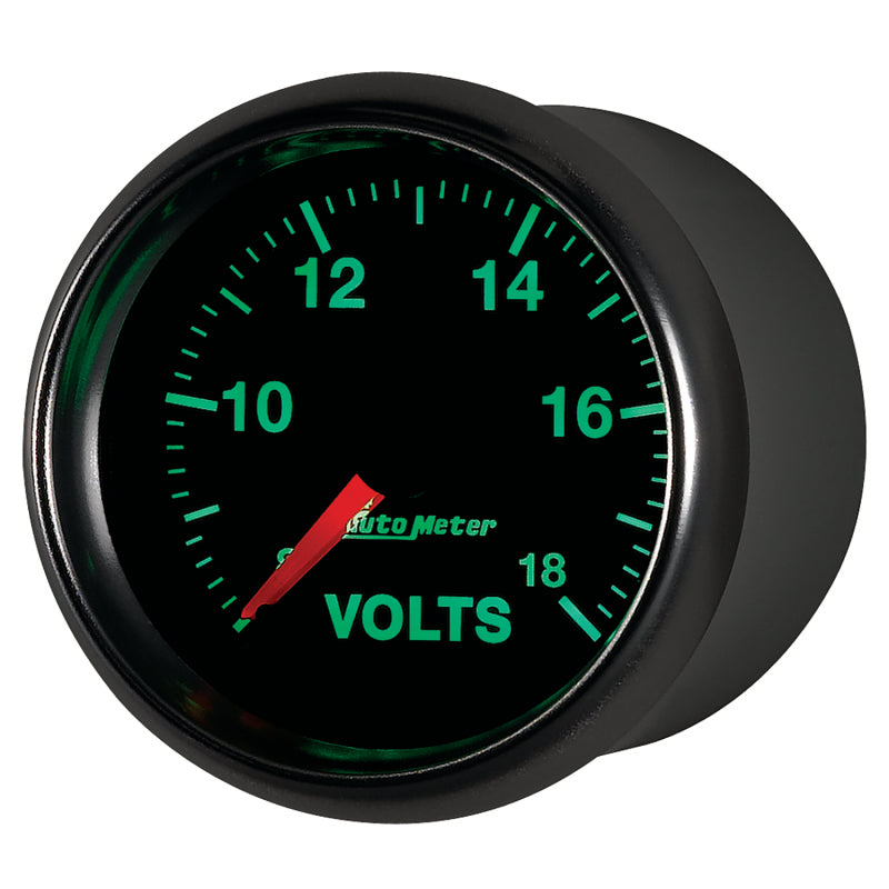 Autometer GS Series 2-1/16in Voltmeter 18V Electrical Gauge Full Sweep-thumbmail-5