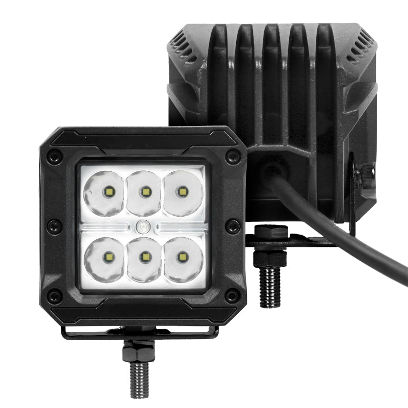 Go Rhino Xplor Bright Series Cube LED Spot Light Kit (Surface/Threaded Stud Mount) 3x3 - Blk (Pair)-thumbmail-3