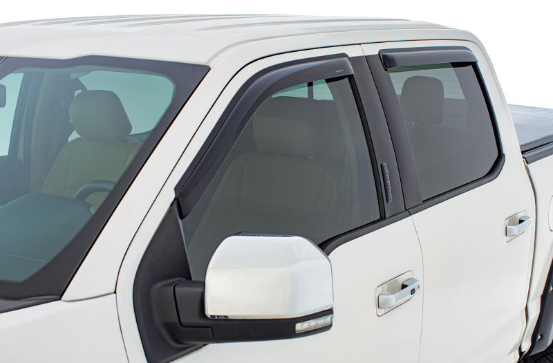 Stampede 2005-2019 Toyota Hilux Extended Cab Pickup Tape-Onz Sidewind Deflector 4pc - Smoke
