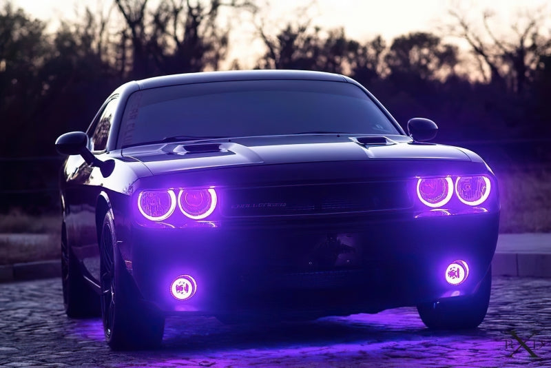 Oracle 08-14 Dodge Challenger Dynamic Surface Mount Headlight/Fog Light Halo Kit COMBO - ColorSHIFT-thumbmail-10