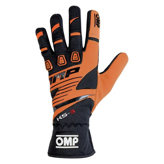OMP KS-3 Gloves Orange/Black - Size 4 (For Children)
