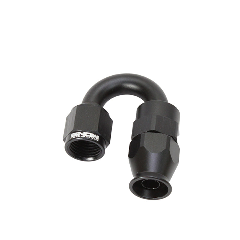 Snow -6AN 180 Degree PTFE Hose End (Black)-thumbmail-1