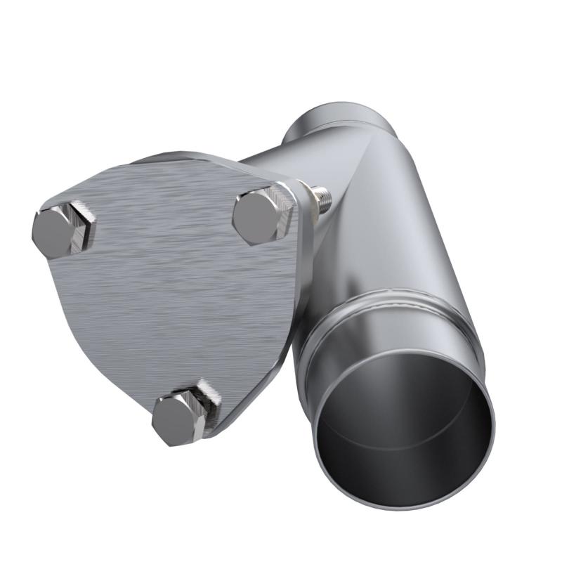 QTP 2.25in Weld-On QTEC Exhaust Cutout Y-Pipe-thumbmail-1