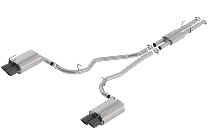 Borla 2020 Ford Explorer ST 3.0L V6 2.25in ATAK Exhaust - Black Chrome Tips-thumbmail-1