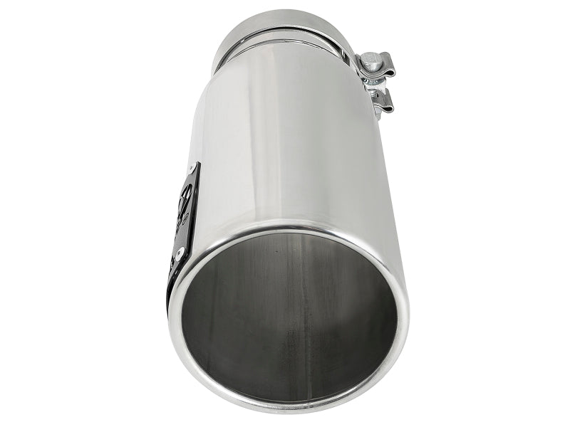 aFe SATURN 4S 4in SS Intercooled Exhaust Tip - Polished 4in In x 5in Out x 12in L Bolt-On-thumbmail-3
