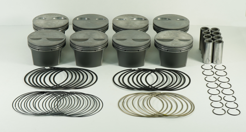 Mahle MS Piston Set SBC 313ci 3.786in Bore 3.480in Stroke 5.700in Rod .927 Pin -1cc 9.8 CR Set of 8-thumbmail-2