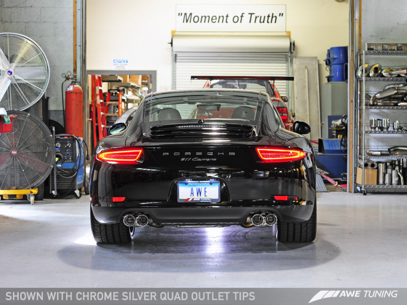 AWE Tuning Porsche 991 SwitchPath Exhaust for PSE Cars Chrome Silver Tips-thumbmail-8