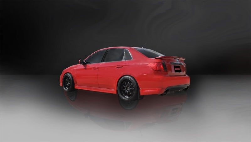 Corsa 08-10 Subaru Impreza WRX Sedan 2.5L Turbo Manual 3in Sport Cat-Back Exhaust w/4in Black Tips-thumbmail-2