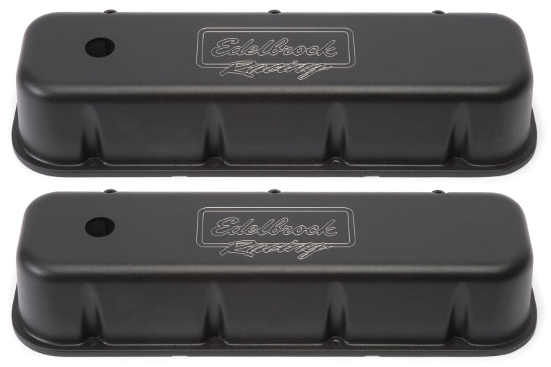 Edelbrock Valve Cover Victor Series Chevrolet 1965 and Later 396-502 V8 Tall Black-thumbmail-1
