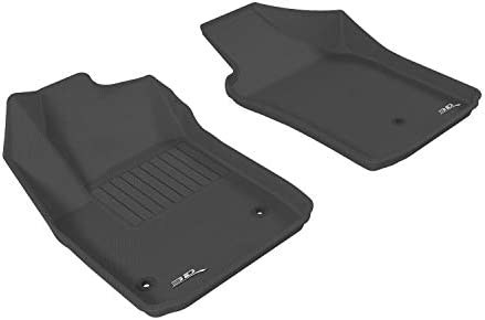 3D MAXpider 2012-2019 Fiat 500 Kagu 1st & 2nd Row Floormats - Black