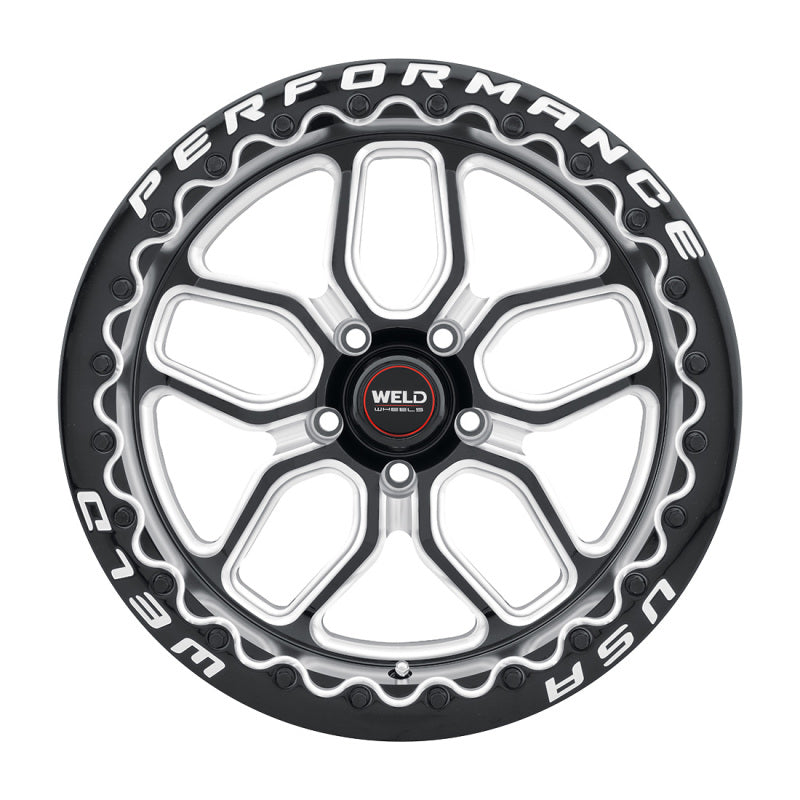 Weld S907 18X12 Laguna Drag Beadlock 5X120.65 ET55 BS8.7 Gloss Black MIL Dia 78.1-thumbmail-1