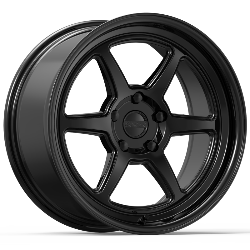 Kansei K14B Roku 18x9in / 5x108 BP / 12mm Offset / 63.4mm Bore - Gloss Black Wheel-thumbmail-1