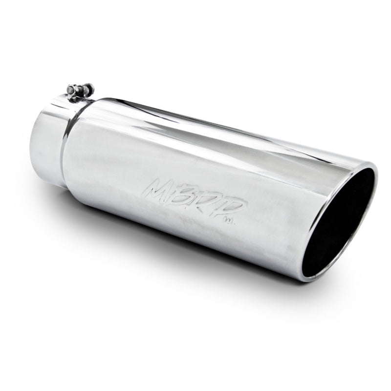 MBRP Universal Tip 6in OD Angled Rolled End 5in Inlet 18in Lgth T304 Exhaust-thumbmail-3