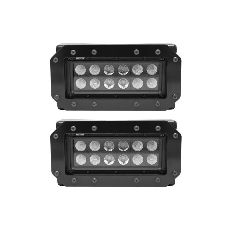 Westin HDX Flush Mount B-FORCE LED Light Kit (Set of 2) w/wiring harness - Black-thumbmail-8