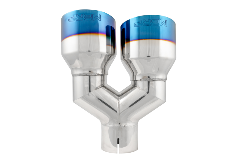 MBRP Burnt End Tip 2.5 ID Dual 4 OD Out 9.5 length Single wall 304 Stainless Steel Driver Side-thumbmail-4