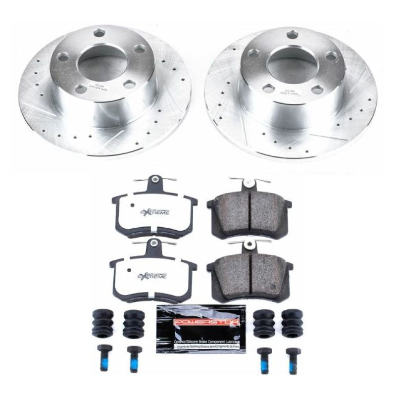 Power Stop 95-97 Audi A6 Rear Z26 Street Warrior Brake Kit-thumbmail-1