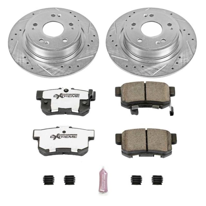 Power Stop 16-18 Acura ILX Rear Z26 Street Warrior Brake Kit-thumbmail-1