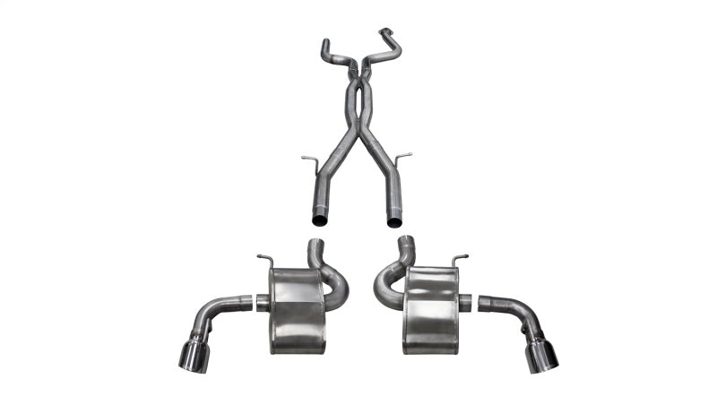 Corsa 16-18 Chevy Camaro SS 6.2L Xtreme 2.75in Cat-Back Dual Rear Exit w/ Single 4.5in Polished Tips-thumbmail-1