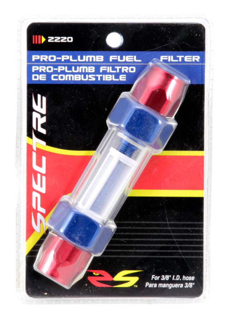 Spectre Pro-Plumbing Fuel Filter 3/8in. - Red/Blue-thumbmail-5