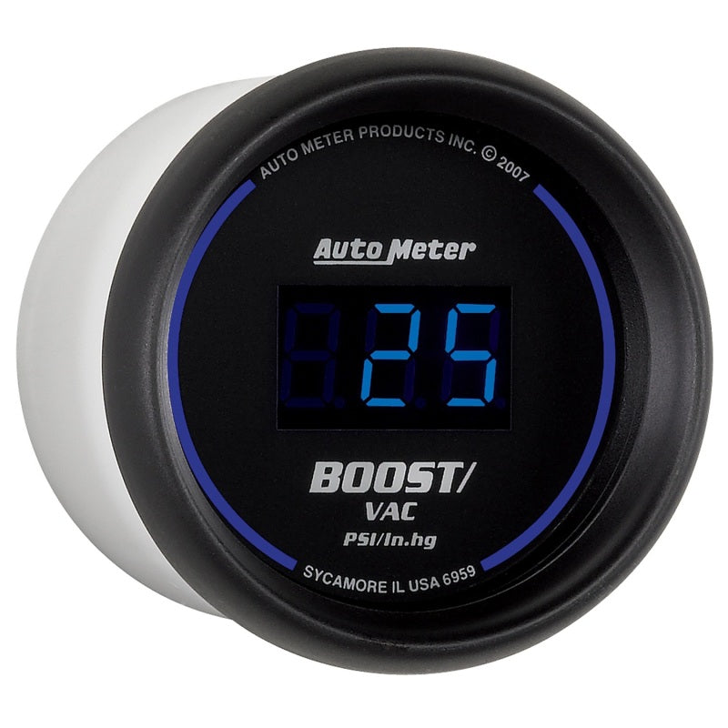 Autometer Cobalt Digital 52.4mm Black Vacuum/Boost Gauge-thumbmail-2