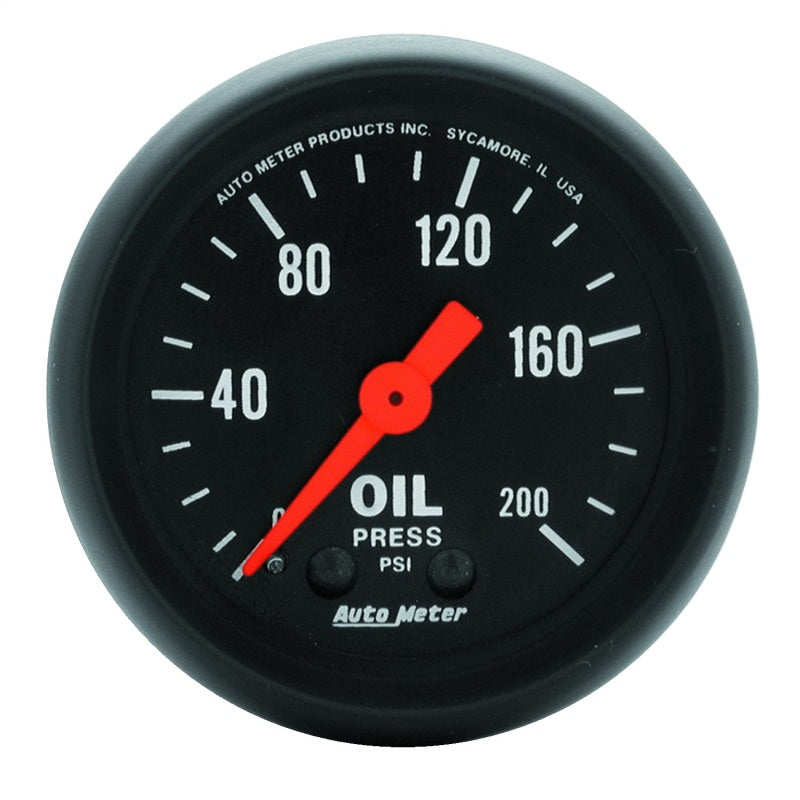 Autometer Z Series 52mm 0-200 PSI Mechanical Oil Pressure Gauge-thumbmail-1