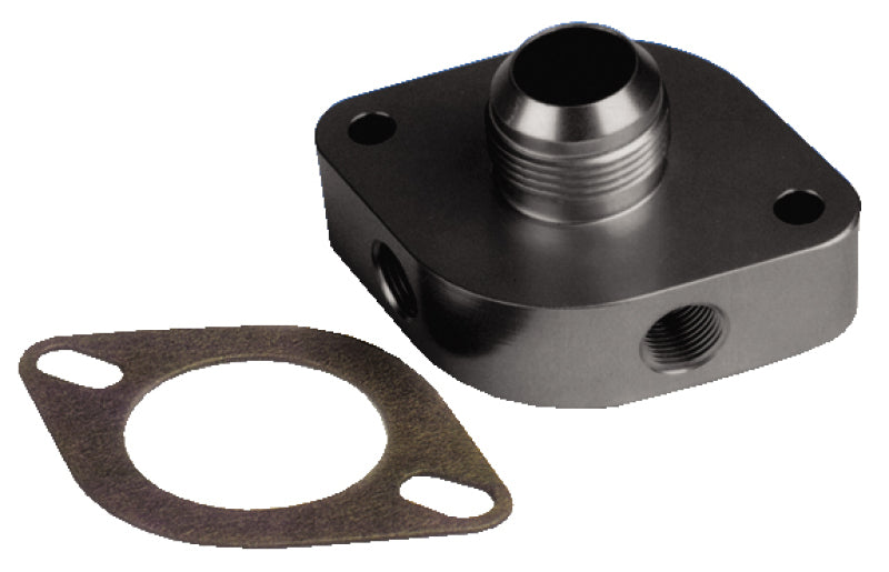 Moroso Chevrolet Big Block/Small Block Bolt-On Water Outlet Filler Neck -16An Fitting - Aluminum-thumbmail-1