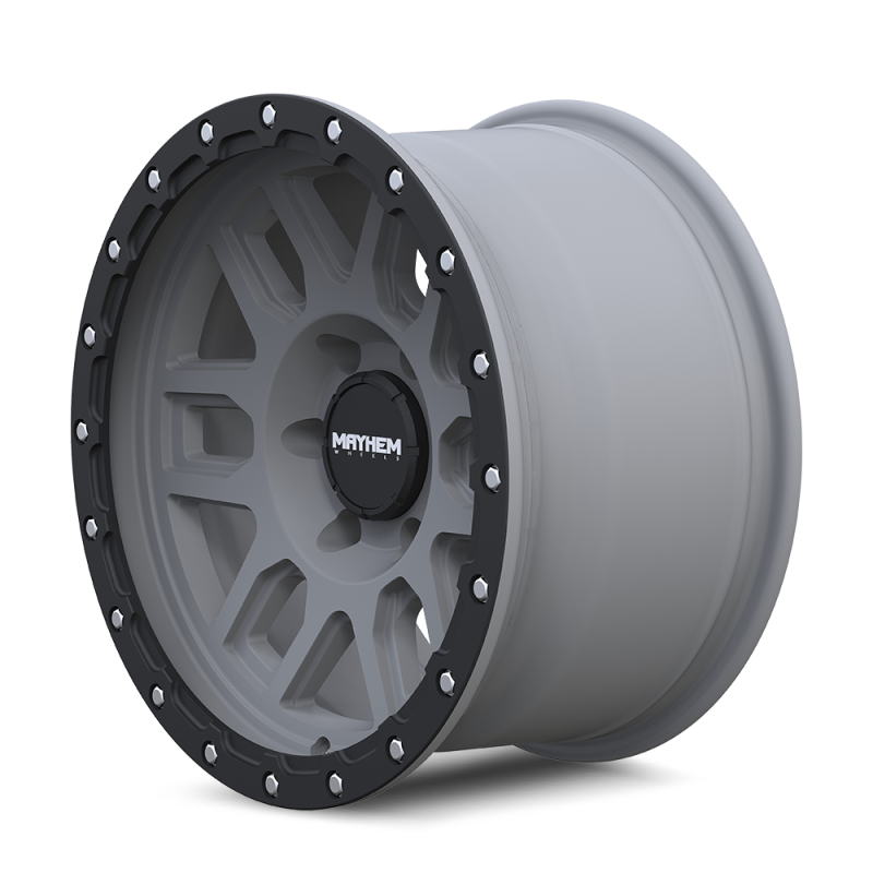 Mayhem 8304 Delta 17x9 / 6x139.7 BP / 0mm Offset / 106mm Hub Matte Gunmetal w/ Matte Black Lip Wheel-thumbmail-1