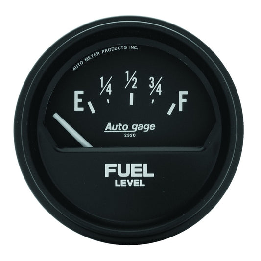 AutoMeter Gauge Fuel Level 2-5/8in. 73 Ohm(e) to 10 Ohm(f) Elec Black Autogage
