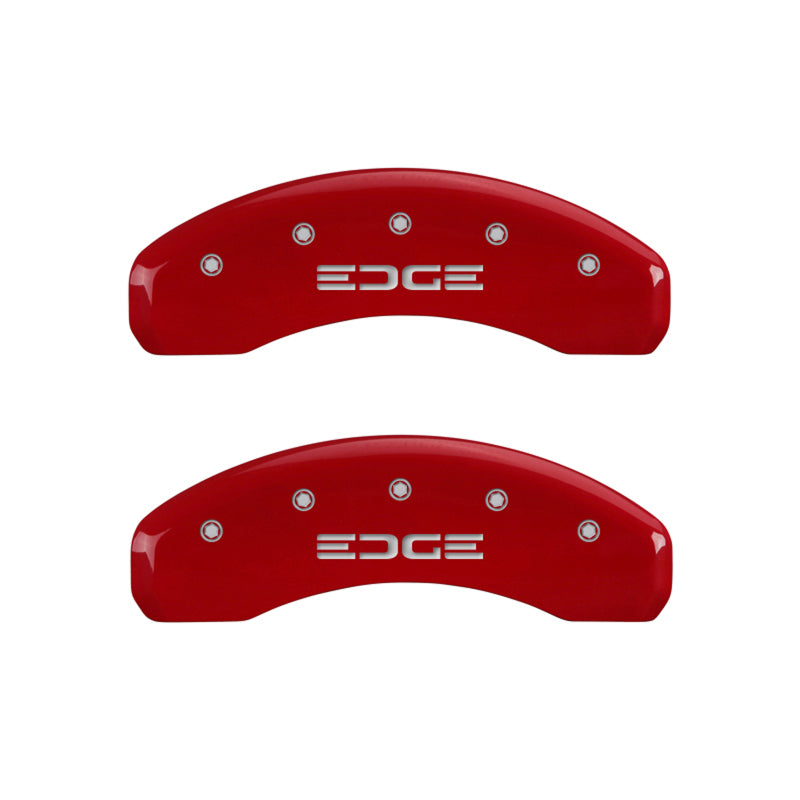 MGP 4 Caliper Covers Engraved Front & Rear Edge Red finish silver ch-thumbmail-4