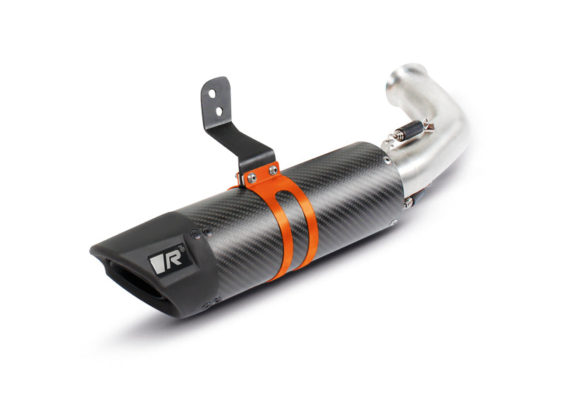 Remus 2020+ KTM 390 Adventure (Euro 4) Sport Flow Carbon Slip On w/Orange Clamp-thumbmail-1