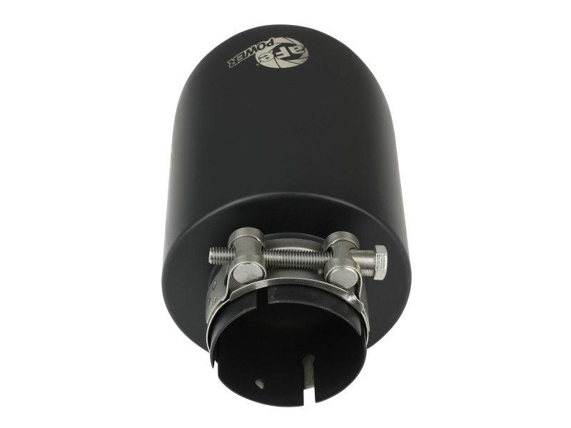 aFe Takeda 304 SS Clamp-On Exhaust Tip 2.5in. Inlet / 4.5in. Outlet / 7in. L - Black-thumbmail-3