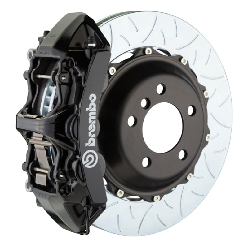 Brembo 12-16 98ster (PCCB Eqpt) Fr GT BBK 6Pis Cast 380x32 2pc Rotor Slotted Type3-Black-thumbmail-1