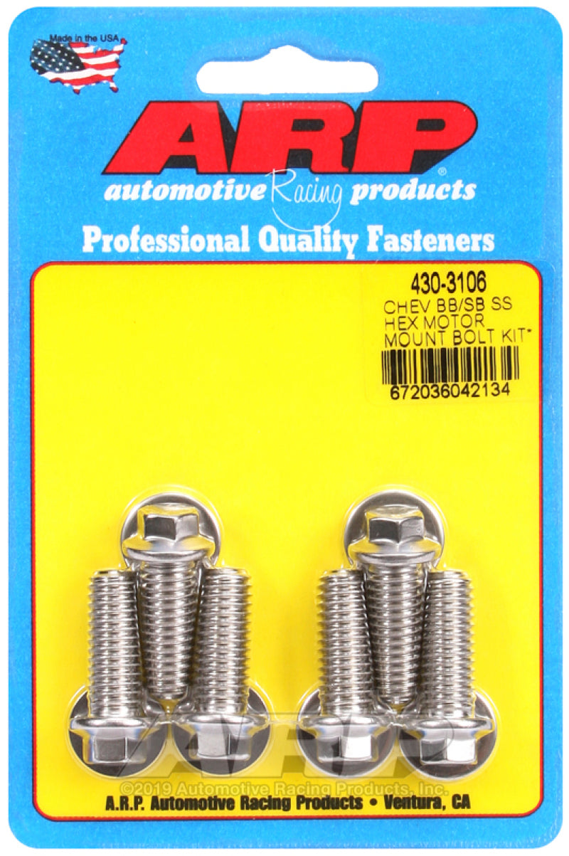ARP Chevy Hex Motor Mount Bolt Kit w/ energy suspension Mounts-thumbmail-1