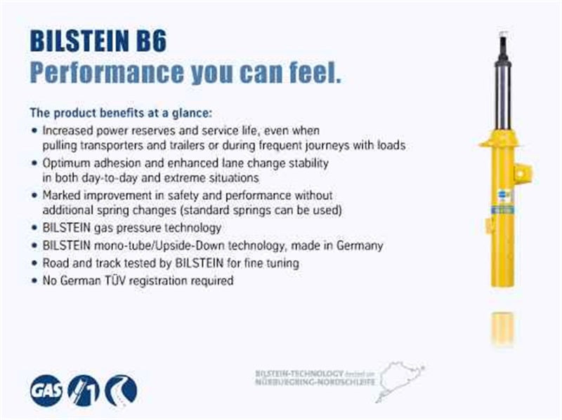 Bilstein B8 Series 15 Audi A3 Quattro / 15 Volkswagen GTI, Golf Rear 36mm Monotube Shock Absorber-thumbmail-1