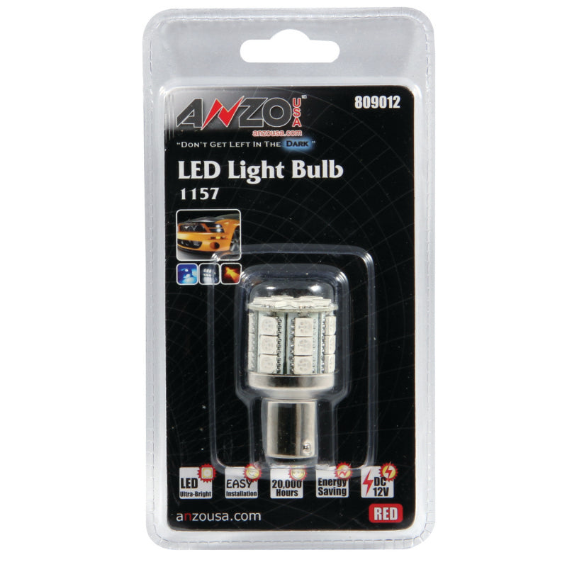 ANZO LED Bulbs Universal LED 1157 Red - 28 LEDs 1 3/4in Tall-thumbmail-2