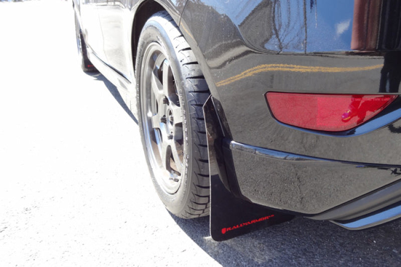 Rally Armor 13-19 USDM Ford Fiesta ST Red UR Mud Flap w/ White Logo-thumbmail-4