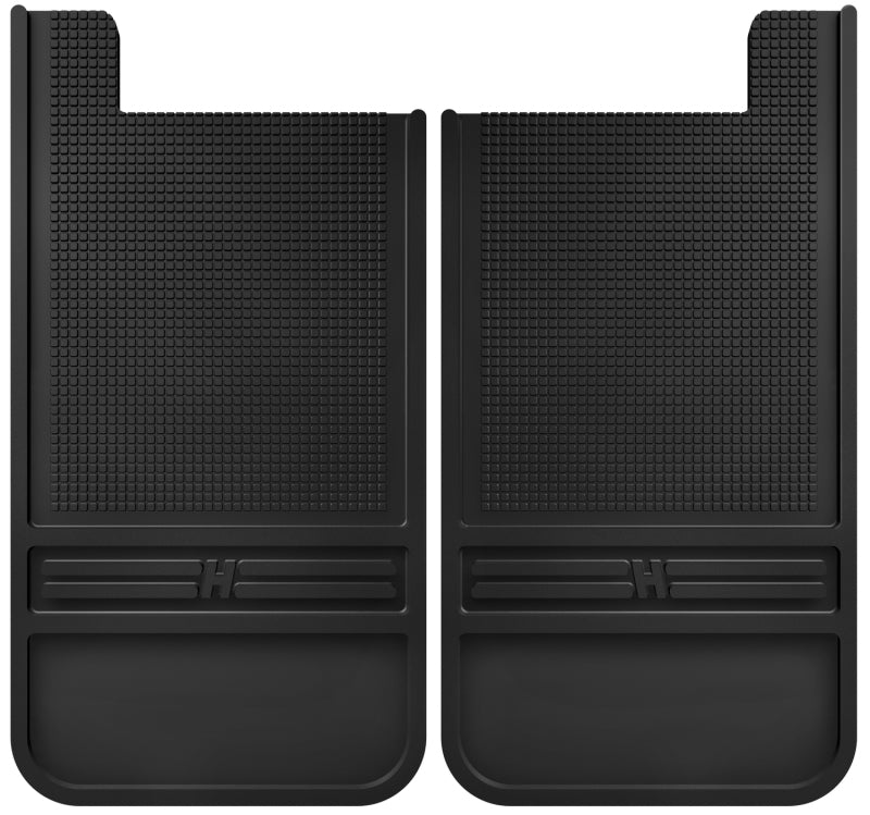 Husky Liners Universal 12in Wide Black Rubber Rear Mud Flaps w/o Weight-thumbmail-1