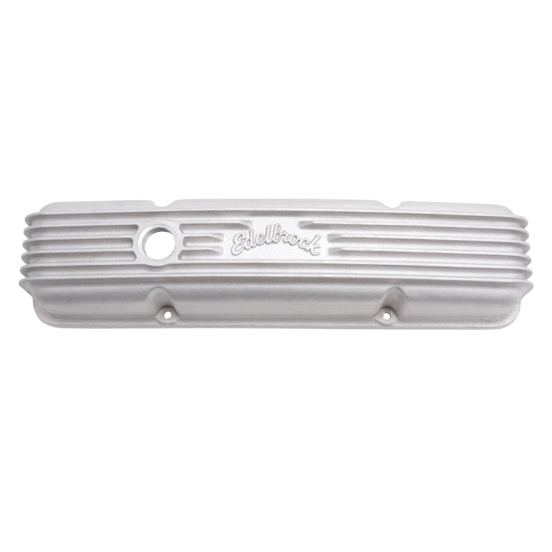 Edelbrock Valve Cover Classic Series Chevrolet 1959-1986 262-400 CI V8 w/ Oil Fill Hole Satin-thumbmail-8