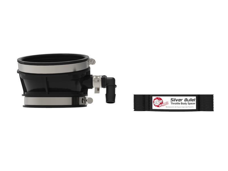aFe 2020 Vette C8 Silver Bullet Aluminum Throttle Body Spacer / Works With Factory Intake Only - Blk-thumbmail-3
