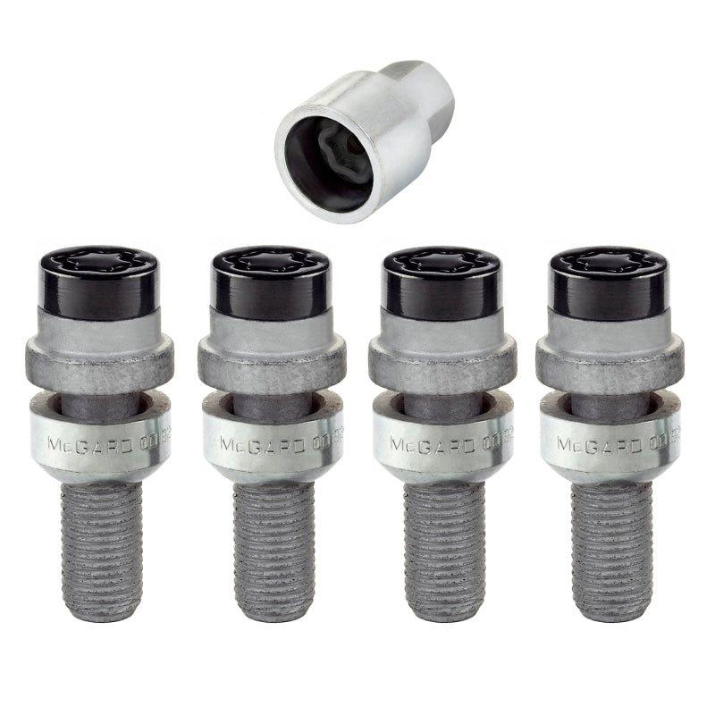 McGard Wheel Lock Bolt Set - 4pk. (Radius Seat) M14X1.5 / 17mm Hex / 28.2mm Shank Length - Black-thumbmail-6