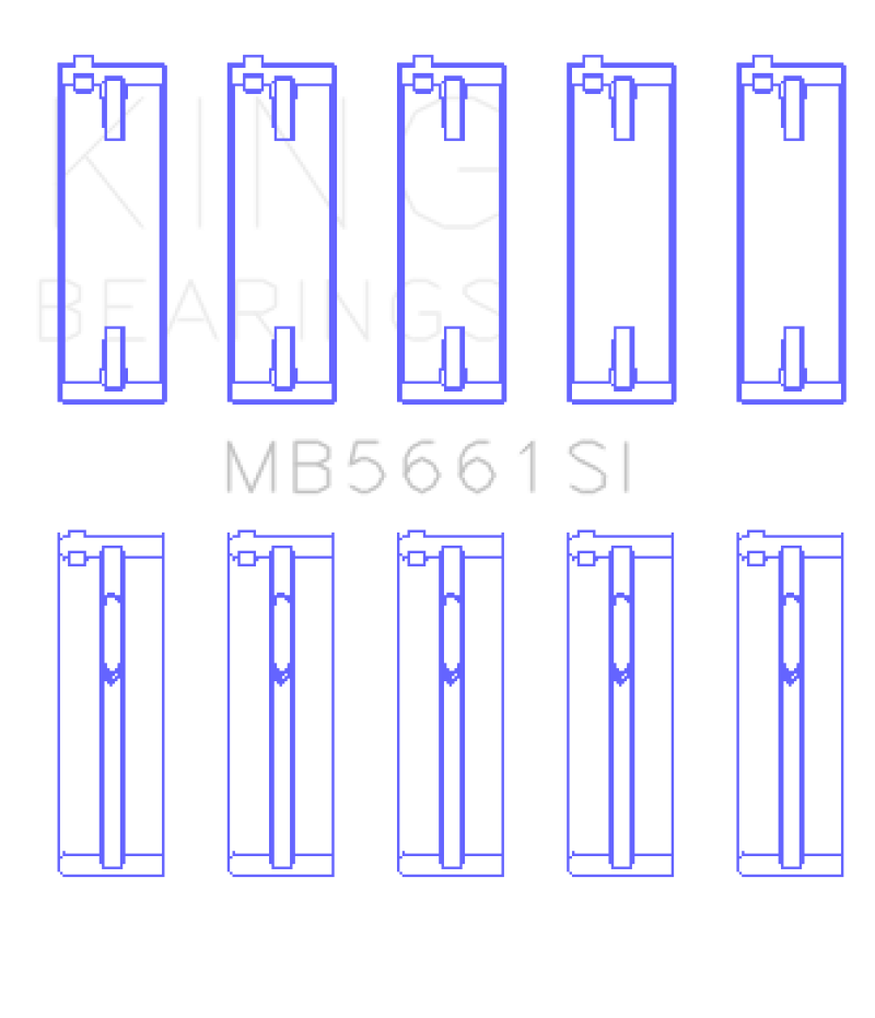 King Volkswagen AMB/BYK/BBX (Size STD) Silicon Bi-Metal Aluminum Main Bearing Set-thumbmail-2