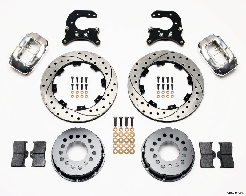 Wilwood Forged Dynalite P/S Rear Kit Drilled Polished Small Ford 2.66in Offset-thumbmail-1