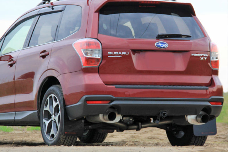 Rally Armor 14-18 Subaru Forester Black Mud Flap w/ Grey Logo-thumbmail-4