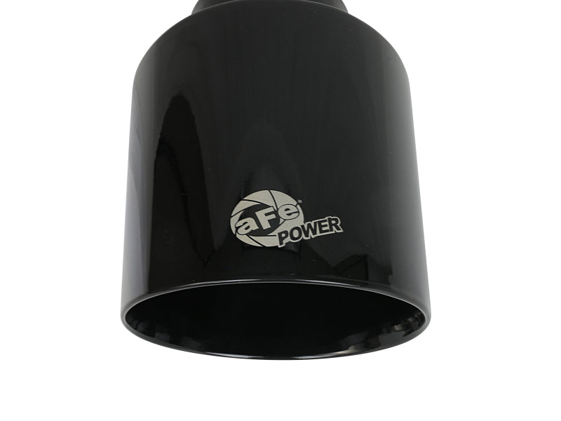 aFe Takeda 409 SS Clamp-On Exhaust Tip 2.5in. Inlet / 4.5in. Outlet / 7in. L - Black-thumbmail-3