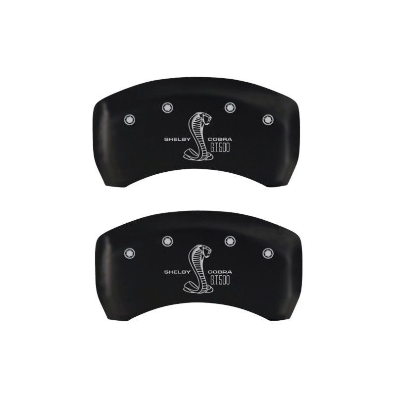 MGP Rear set 2 Caliper Covers Engraved Rear GT500 Shelby & Cobra Red finish silver ch-thumbmail-3