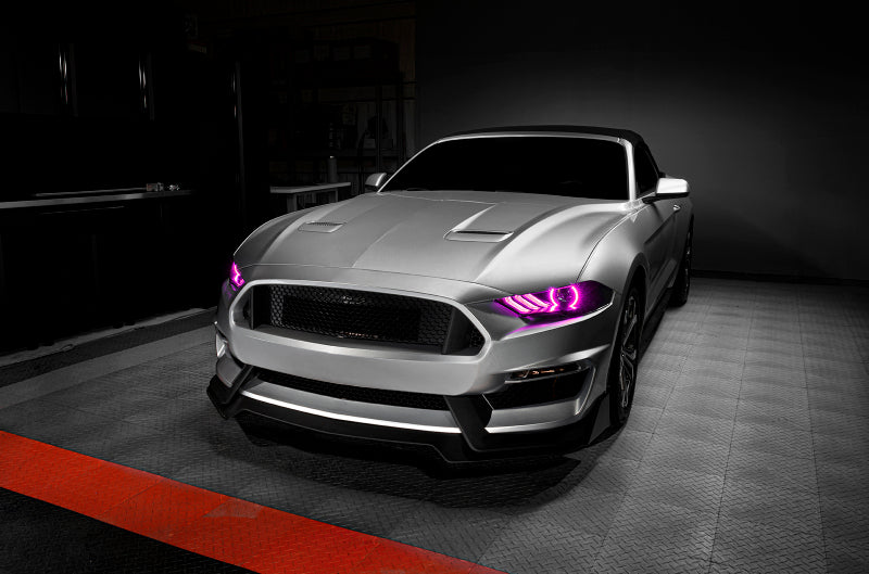Oracle 18-21 Ford Mustang Dynamic DRL Upgrade w/ Halo Kit & Sequential Turn Signal - ColorSHIFT-thumbmail-9