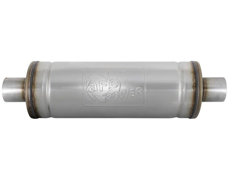 aFe MACH Force-Xp 409 SS Muffler 2.5in Center/Center 18in L x 6in Dia - Round Body-thumbmail-2